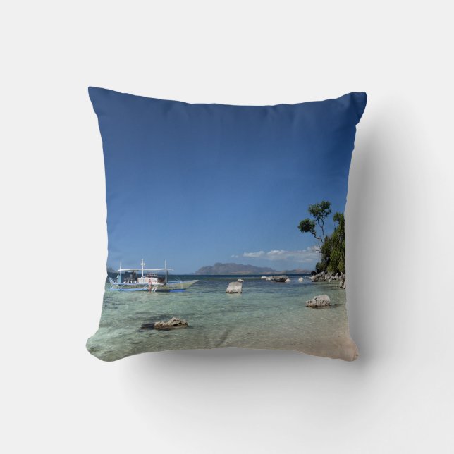 Coussin Escape to the white sands of Palawan (Recto)