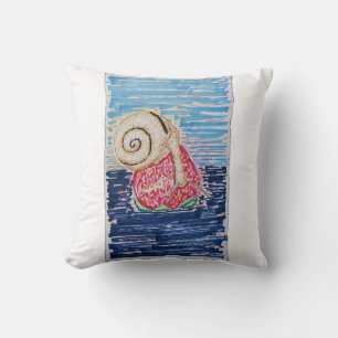 Coussin Escargot sur la Fraise
