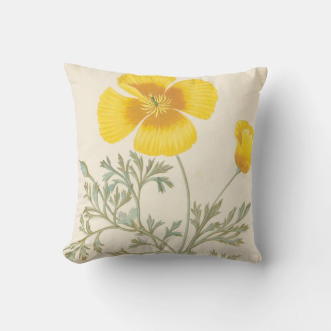 Coussin Eschscholtzia californien (Recto)