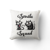 Escouade souriante avec conception de chats amusan
