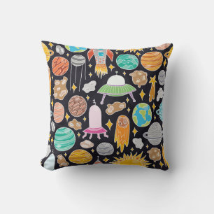 Coussin Espace Doodle : Cosmos Vintages Dessinés À La Main