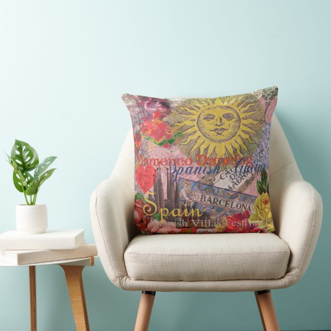 Coussin Espagne Sunshine Espagnol Travel Art (Chaise)