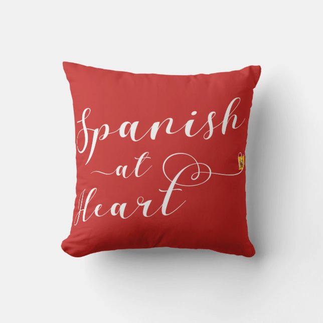 Coussin Espagnol À Coeur Throw Cushion, Espagne (Recto)