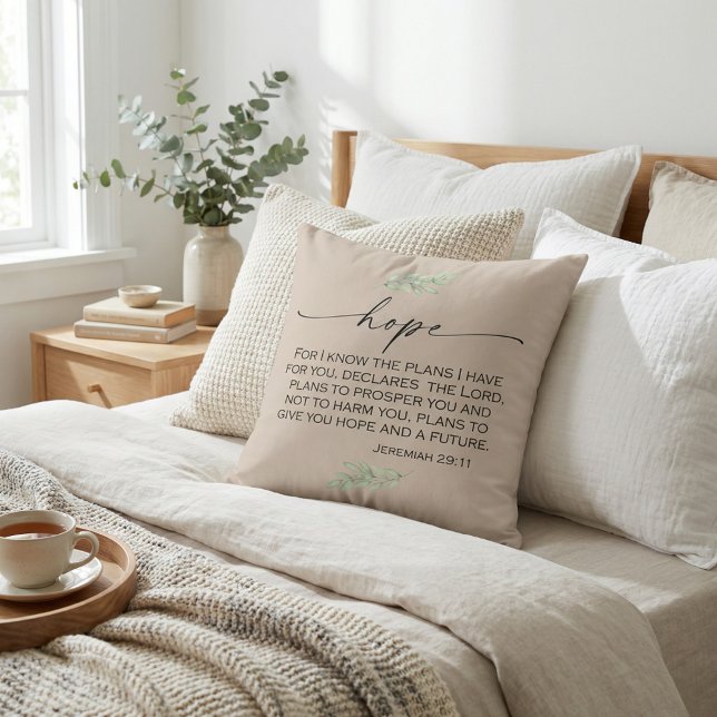 Coussin Espoir Bible Verse de Jérémie 29:11 (Créateur téléchargé)