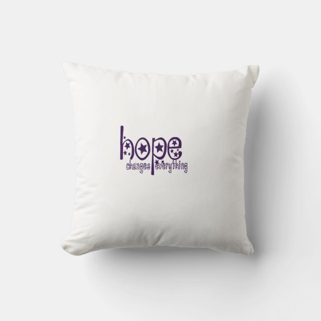 Coussin espoir change tout design d'oreiller jetable perso (Recto)