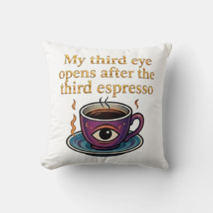 Coussin Espresso la clé de mon troisième œil