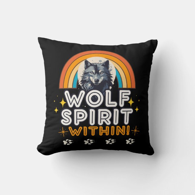 Coussin Esprit de loup intérieur (Recto)