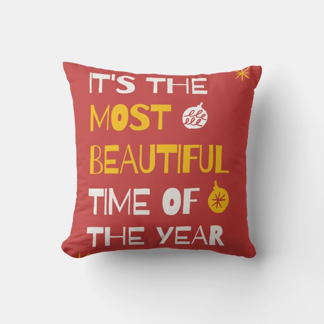 Coussin  "Essential Christmas Items for Celebration" (Recto)