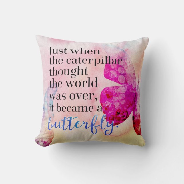 Coussin Est devenue une citation de papillon (Recto)