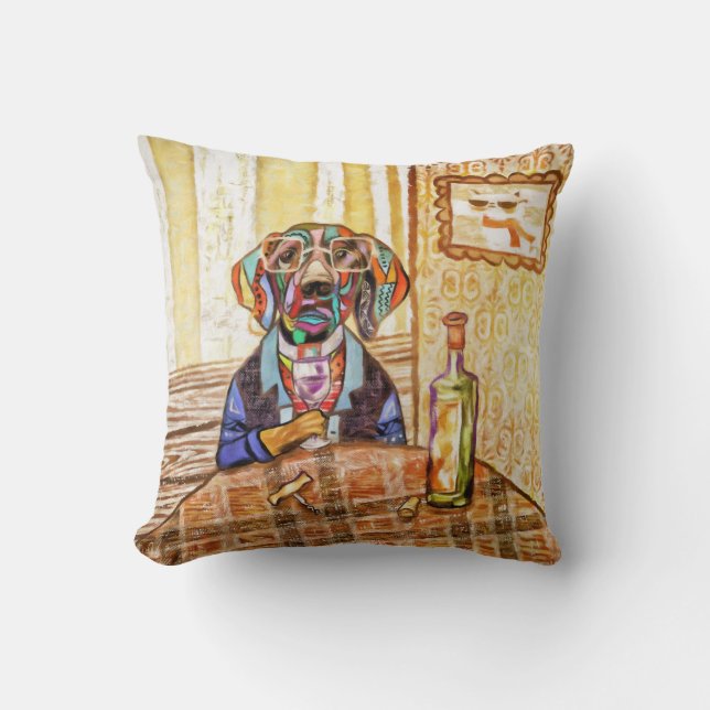 Coussin Est non rien mais un chien de chasse Wining tout (Recto)