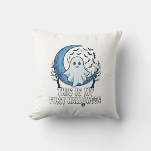 Coussin Est Premier Fantôme Halloween Croissant Lune Chauv