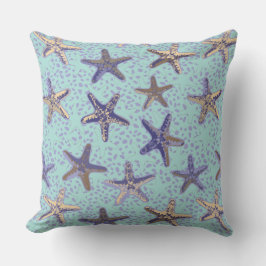 Coussin Estarfish dans l'oreiller à lancer Turquoise de sa