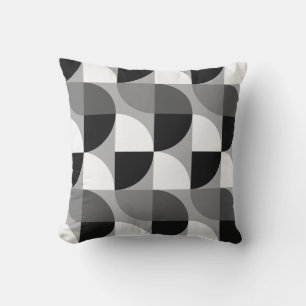 Coussin Esthétique Abstrait noir et blanc de milieu de siè