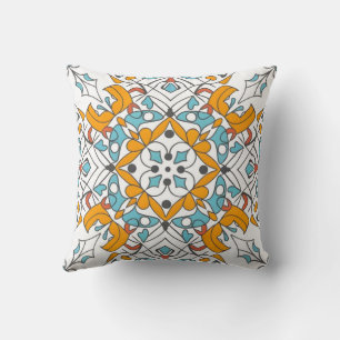Coussin ESTHÉTIQUE ANDALOUSE, mosaïque jaune