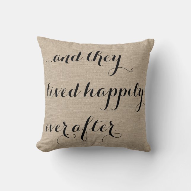 Coussin Et ils ont vécu heureusement pour toujours la (Recto)