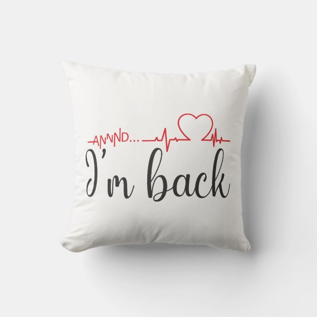 Coussin Et... Je suis de retour ! Citation du survivant de (Recto)