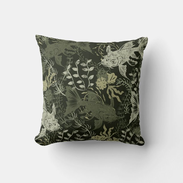 Coussin Étang foncé (Recto)