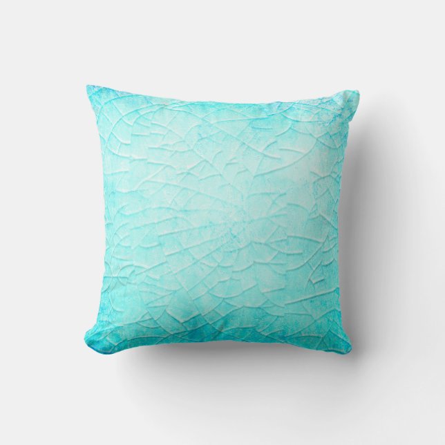 Coussin Etang gelé turquoise (Recto)