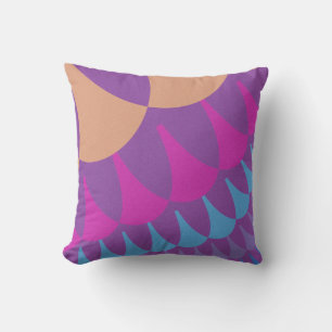 Coussin Étapes roses et violettes personnalisées Lancer l'