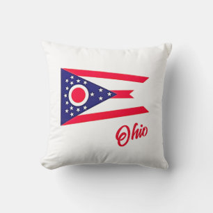 Coussin État de l'Ohio Jetez l'oreiller