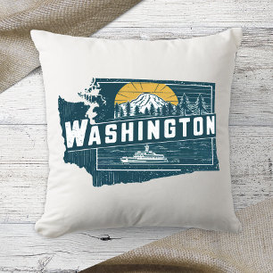 Coussin État d'origine Washington Couleur Rétro