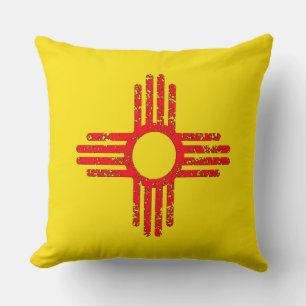 Coussin État du Nouveau-Mexique Zia Soleil