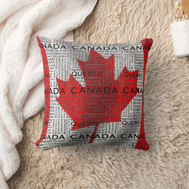 Coussin États et villes canadiens (Couverture)