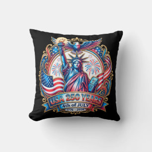 Coussin États-Unis 250 ans 4 juillet 1776-2026