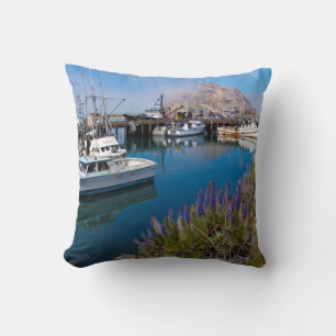 Coussin États-Unis, Californie. Bateaux amarrés à Morro Ba