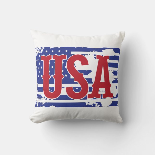 Coussin États-Unis & Drapeau (Recto)