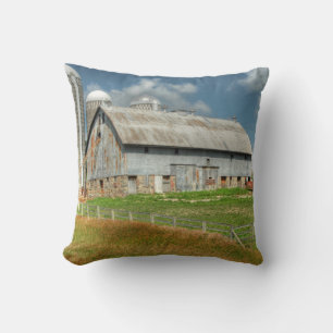 Coussin États-Unis, grange et silo du Minnesota