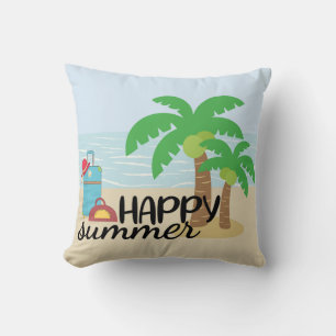 Coussin Été Bon été à l'oreiller à la plage