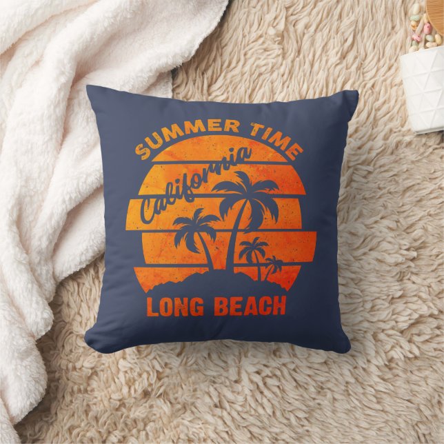Coussin Été Californie Long Beach (Couverture)