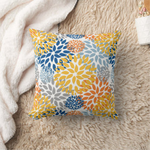 Coussin Été Floral Abstrait Couleurs vives Motif