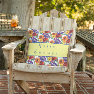 Coussin Été floral lumineux