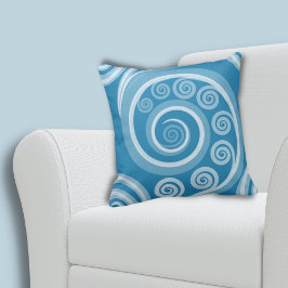 Coussin Été Merveilleux Bleu Foule Frond Foulles Jeter Ore