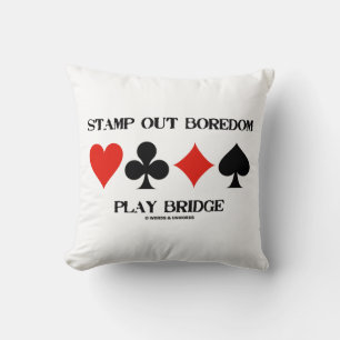 Coussin Éteindre l'ennui Jouer Bridge Quatre combinaisons