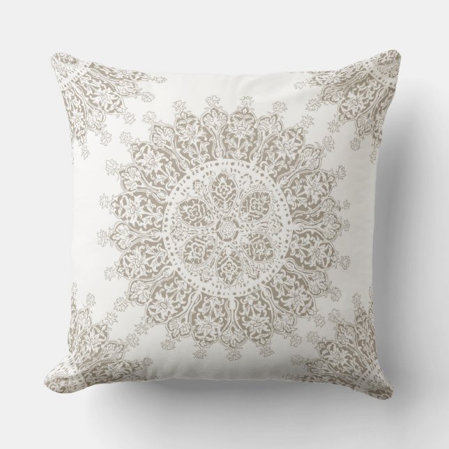 Coussin Ethnic Mandala chic OrientaI Motif indien Boho (Recto)