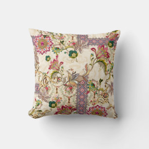 Coussin Ethnic Mughal Floral Paisley