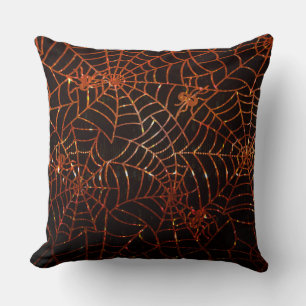 Coussin Étincelle des araignées orange