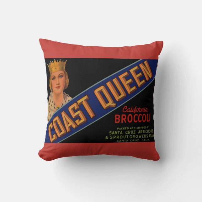 Coussin étiquette de caisse de la Reine-Coeur des années 1 (Recto)