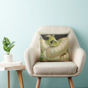 Coussin Étiquette de pochette de graines vintage Art Oigno