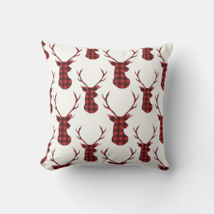 Coussin Étiquettes de buffle rouge rustique