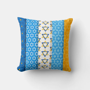 Coussin Étoile de David motif coloré