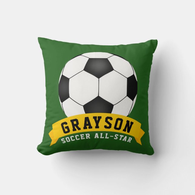 Coussin Étoile de football (Recto)