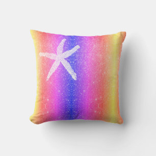 Coussin Étoile de mer blanche Multicolore Rose Fête des mè