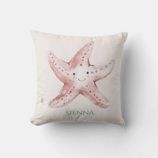 Coussin Étoile de mer rose mignonne et amusante pour enfan