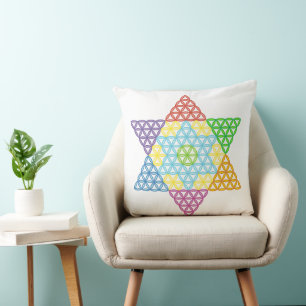 Coussin Étoile Sacrée - Étoile De Vie, 04/3D-CF.