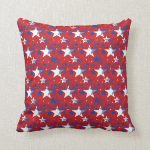 Coussin Étoiles Abstraites patriotiques