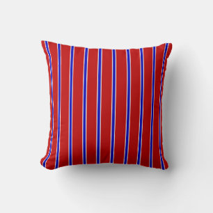 Coussin Étoiles bleues et rayures Lancer l'oreiller
